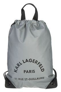 Вместительный текстильный рюкзак со светоотражающим эффектом Karl Lagerfeld