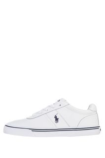 Белые кожаные кеды на шнуровке Polo Ralph Lauren