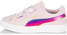 Кеды для девочек Puma Minions Suede Heart Fluffy Ps, размер 28