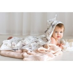 Простынка с уголком муслиновая для купания AmaroBaby Bath time 120х70 Зоопарк