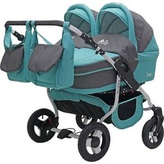 Коляска 2 в 1 Bart Plast FENIX DUO 03 серый-бирюза