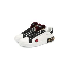 Кожаные кеды Portofino Dolce & Gabbana