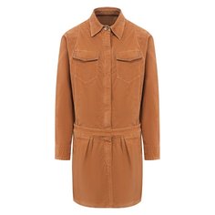Платье из смеси хлопка и кашемира Brunello Cucinelli