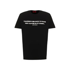 Хлопковая футболка HUGO