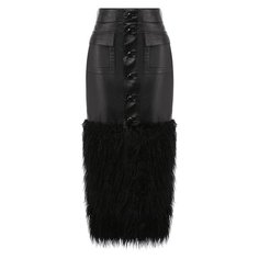 Кожаная юбка Saint Laurent