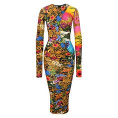 Платье из вискозы Versace Jeans Couture