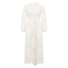 Платье из смеси льна и хлопка Zimmermann