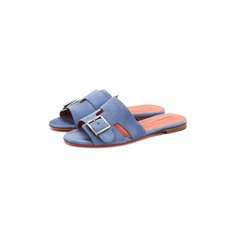 Замшевые шлепанцы Santoni
