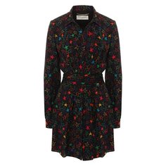 Платье с принтом Saint Laurent