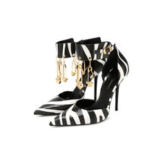 Кожаные туфли Safety Pin Versace