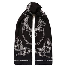 Шарф из смеси хлопка и шелка Alexander McQueen