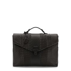 Кожаный портфель с плетением Imperatore Bottega Veneta