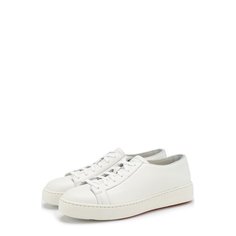 Кожаные кеды на шнуровке Santoni