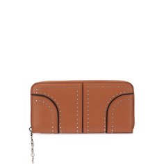 Кожаный кошелек на молнии с металлической отделкой Tod’s Tods