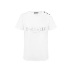 Хлопковая футболка с логотипом бренда Balmain
