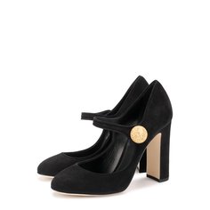 Замшевые туфли Vally на устойчивом каблуке Dolce & Gabbana