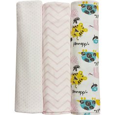 Пеленка Папитто трикотажная Интерлок 120х90 3шт. 12112 роз