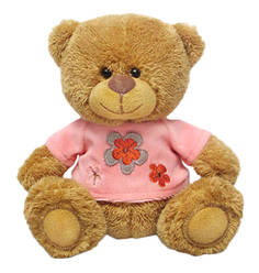 Мягкая игрушка LAVA Медвежонок Сэмми в розовой кофточке музыкальный 17,5 см
