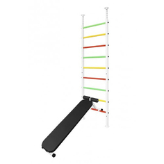 Шведская стенка AstaSport враспор со скамьей Asta51 Белая