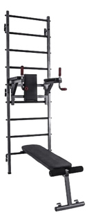 Шведская стенка с тренажером брусья-пресс и скамьей Osimetria-11