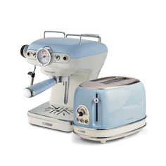 Комплект Ariete Vintage Кофеварка рожкового типа 1389/05 + тостер 155/15 Blue