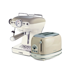 Комплект Ariete Vintage Кофеварка рожкового типа 1389/03 + тостер 155/13 Beige
