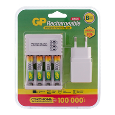Зарядное устройство + аккумуляторная батарея GP 100AAAHC/CPBA-2CR4