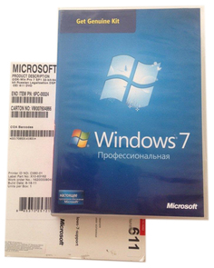 Операционная система Microsoft Windows 7 Professional SP1 6PC-00024