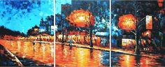 Картина по номерам Paintboy "Вечерний город", модульная