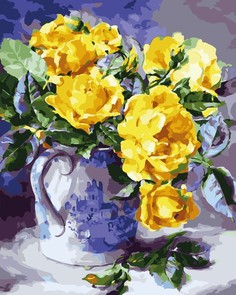Картина по номерам Color Kit "Желтые розы", 40x50