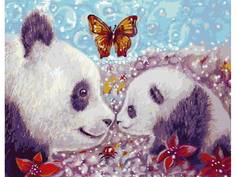 Картина по номерам Paintboy "Панда с детенышем", 40x50