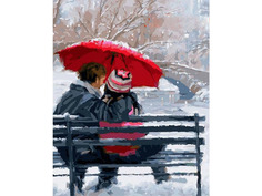 Картина по номерам Paintboy "Парочка зимой", 40x50