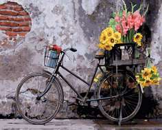 Картина по номерам ТМ Цветной "Ретро велосипед", 40x50