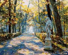 Картина по номерам Белоснежка "Летний сад. Скульптура «Ночь", 40x50