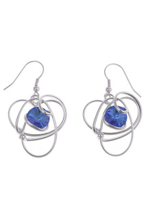 Серьги женские Malu M322/5 синие/серебристые Malu