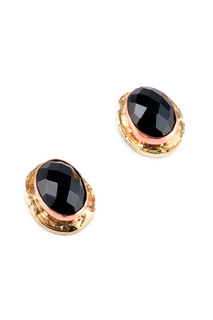 Серьги женские Selena 20107040 черные/золотистые