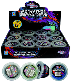 Жвачка для рук 1 toy мелкие пакости 4 цвета, с магнитом, 50гр