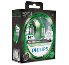 Лампа H7 Colorvision 12v (55w) Зеленый [ К-Кт 2 Шт ] Цена За К-Кт Philips арт. 12972CVPGS2