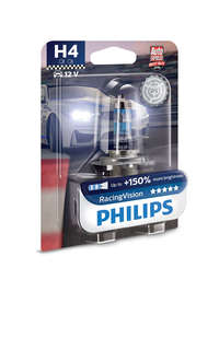 H4 12v (60/55w) Лампа Racing Vision 150 1 Шт. В Блистере Philips арт. 12342RVB1