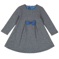 Платье детское Chicco длинный рукав р. 128 цв.темно-серый