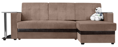 Диван тканевый угловой Атланта Dana светло-коричневый (Вельвет) Home Me