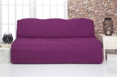 Чехол на трехместный диван без подлокотников и оборки Venera "Sofa", цвет: фиолетовый