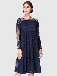 Платье женское Helmidge 8018 синее 18 UK