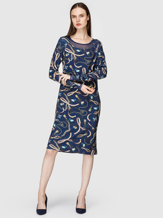 Платье женское Helmidge 8047 синее 18 UK