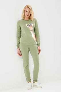 Костюм женский Fashion.Love.Story. 19SP9013LKHDEER зеленый 46 RU