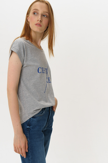 Футболка женская ICHI 20109179 серая M