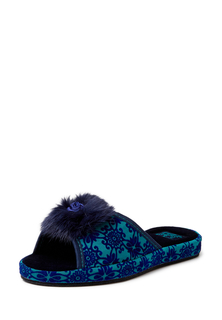 Шлепанцы женские Smile of Milady 01106380 синие 37 RU