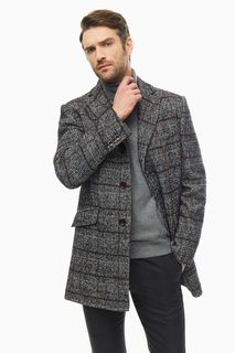 Пальто мужское BAZIONI 2062У M POMILIA NAVY CHEK разноцветное 52/176