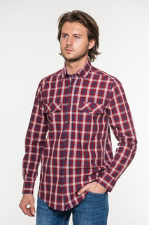 Рубашка мужская Westrenger WS1SM-18-50 красная XXL