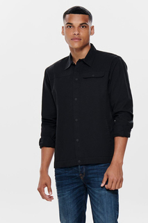 Рубашка мужская ONLY & SONS 22014543 черная XL